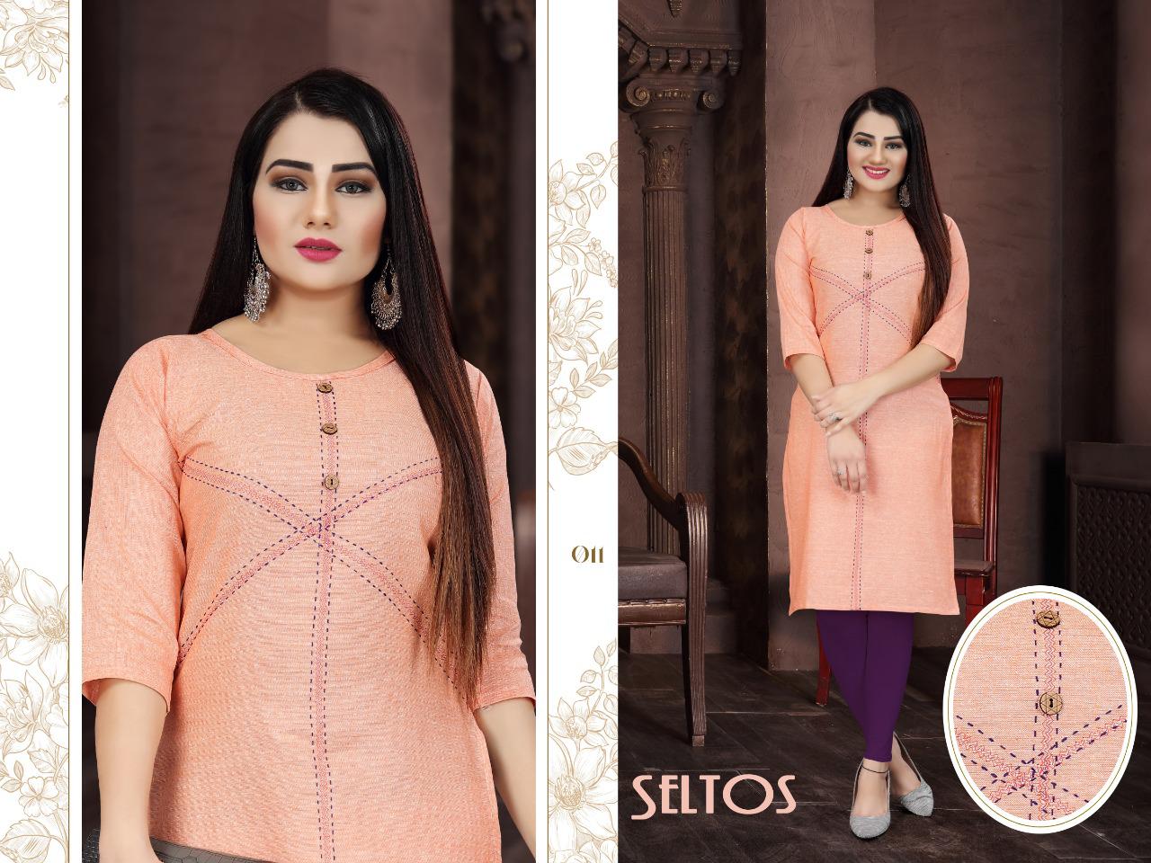 Aagya Seltos Latest Fancy Designer Casual Wear Kurti Collection
